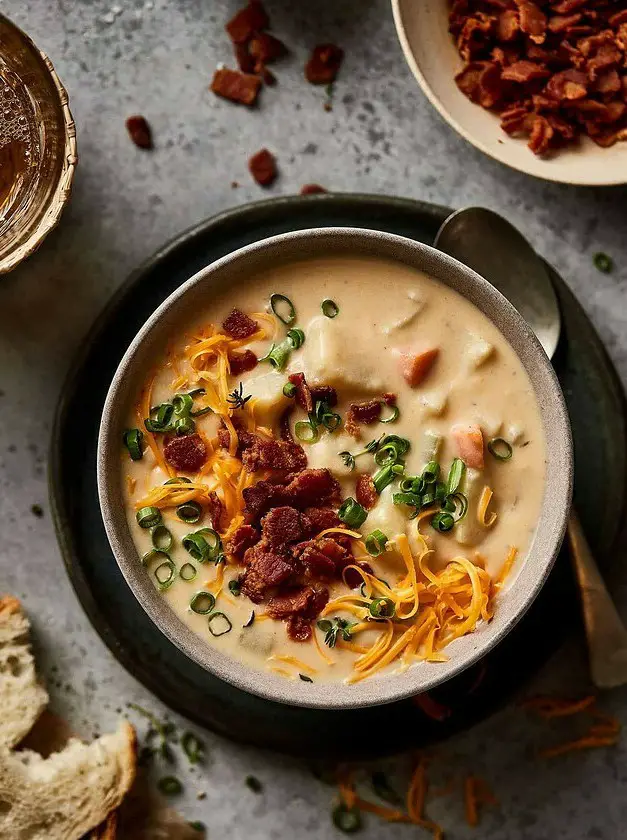 Healthy Dairy-Free Baked Potato Soup