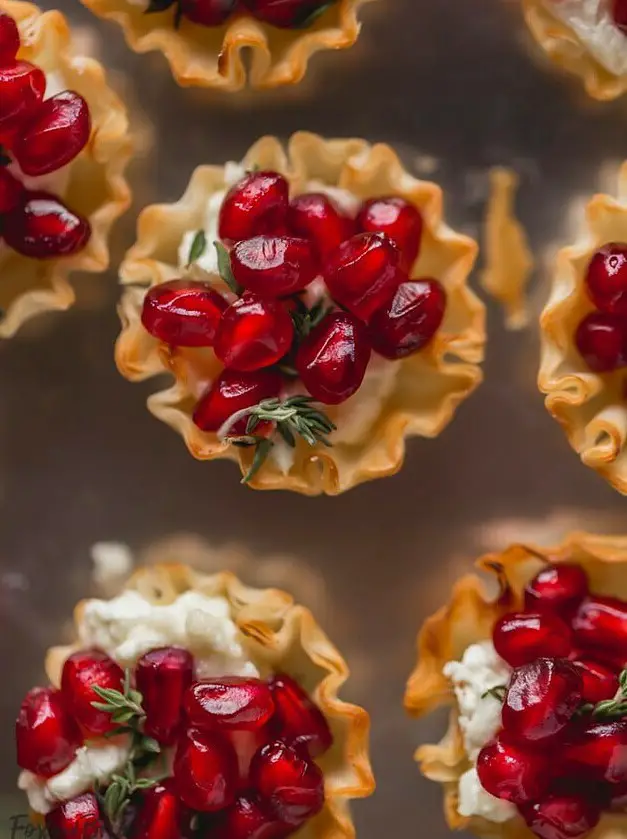 Pomegranate Goat Cheese Bites