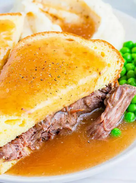 Hot Roast Beef Sandwiches with Gravy