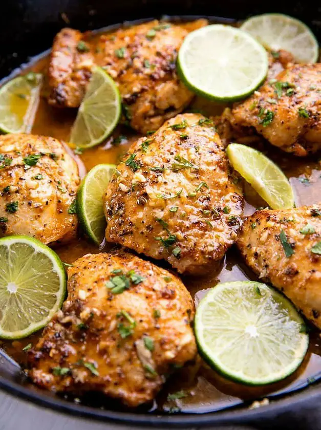 Easy Garlic Lime Skillet Chicken