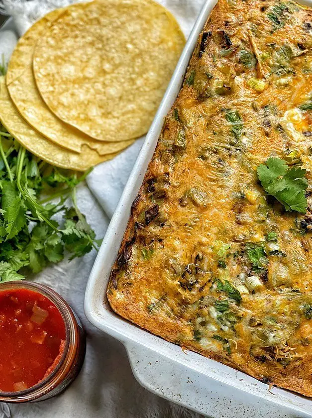 Lighter Southwestern Egg Bake with Corn Tortillas