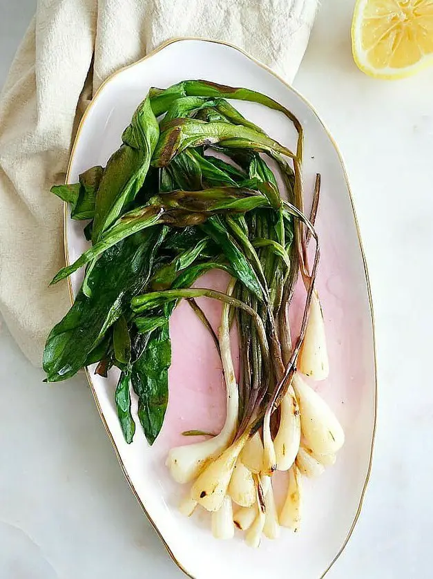 Simple Sea Salt and Lemon Grilled Ramps