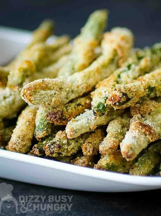 Oven Fried Crispy Green Beans