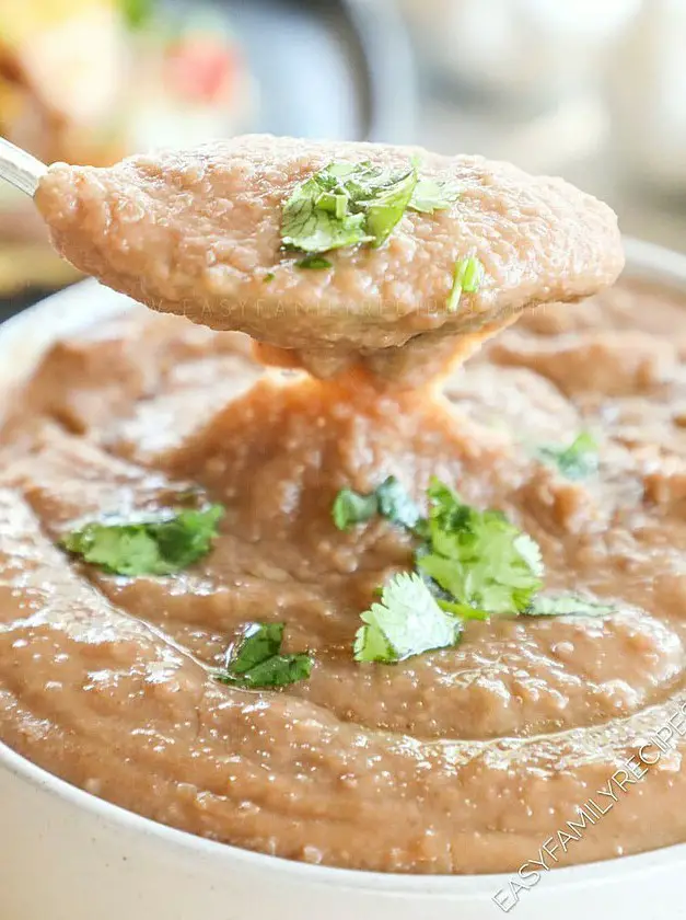 Mexican Style Crock Pot Refried Beans