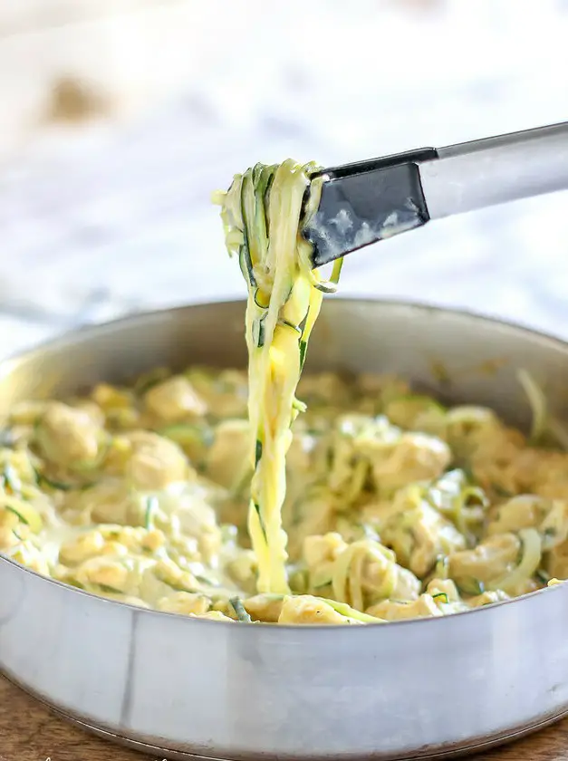 One Pan Cheesy Chicken and Zoodles