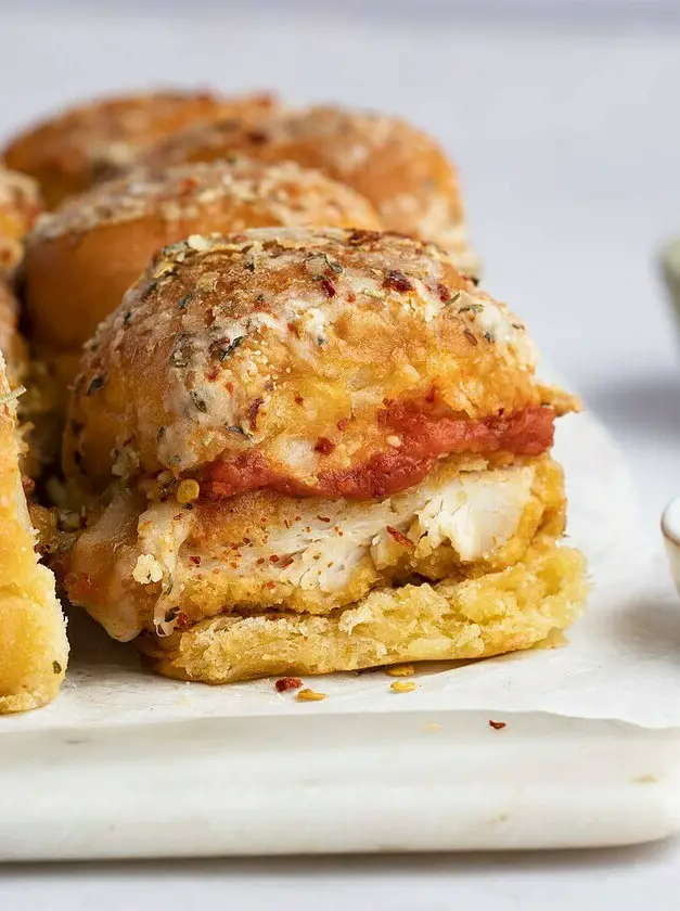 Crispy Chicken Parm Sliders