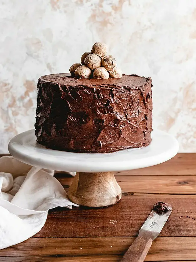 Vegan Brownie Cookie Dough Cake