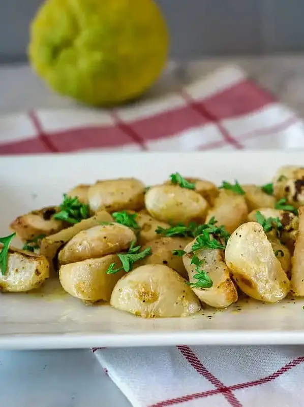 Roasted Baby Turnips in Lemon Mustard Sauce