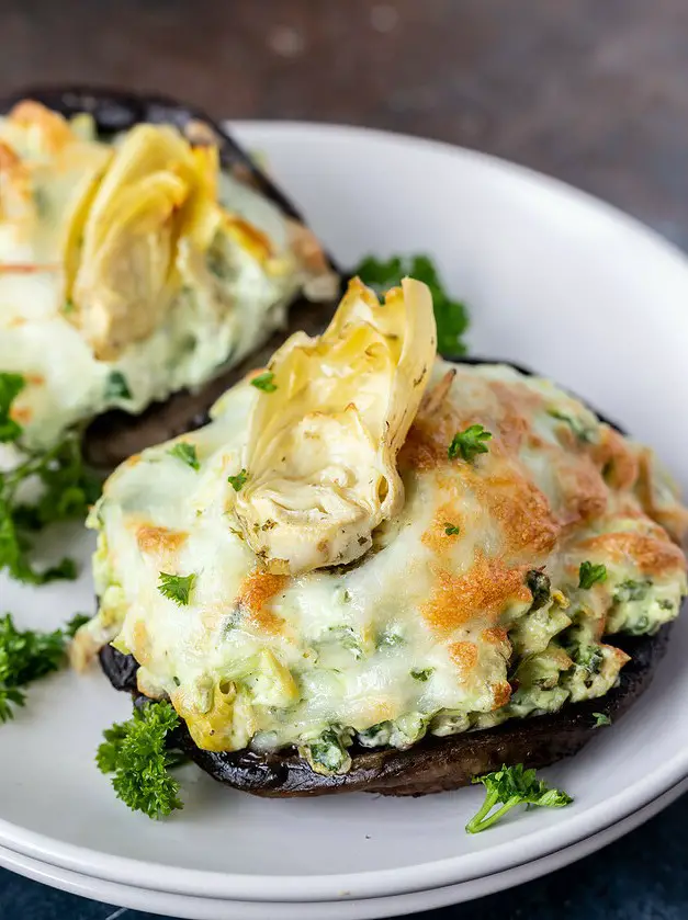 Air Fryer Stuffed Portobello Mushroom