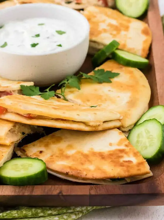 Simple Greek Quesadillas