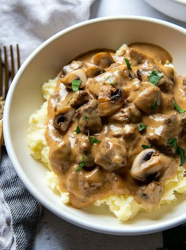 Pressure Cooker Beef Stroganoff