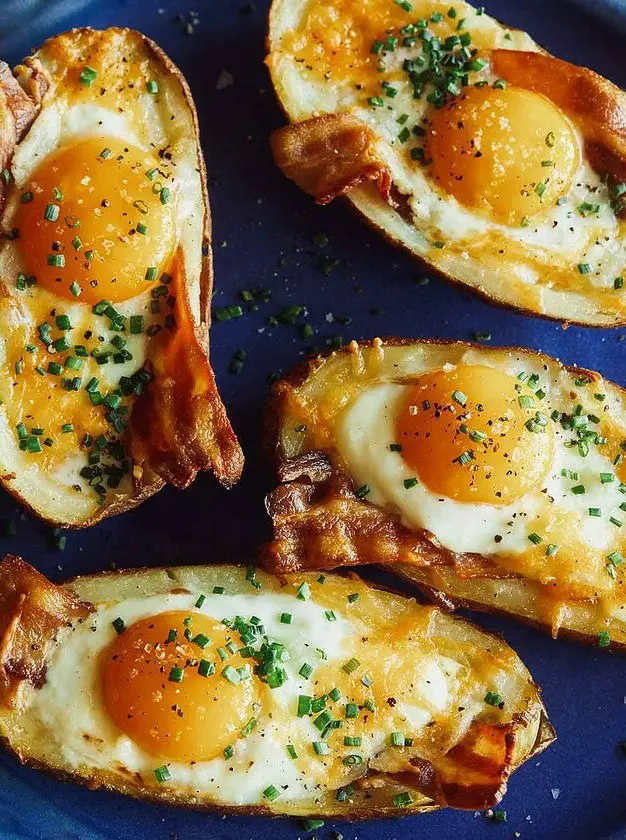 Twice Baked Breakfast Potatoes