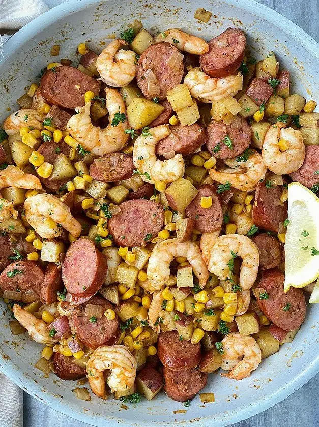 Skillet Shrimp Boil