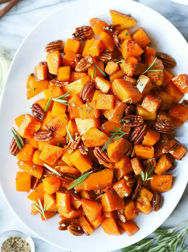 Cinnamon Pecan Roasted Butternut Squash