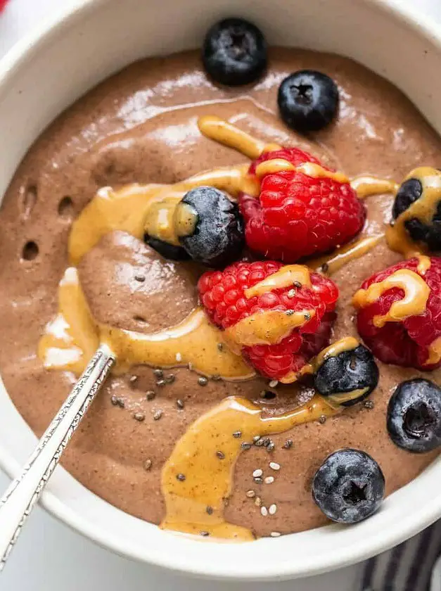 Blended Peanut Butter Chocolate Chia Seed Pudding