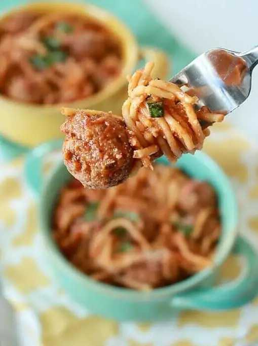 Slow Cooker Spaghetti & Meatballs