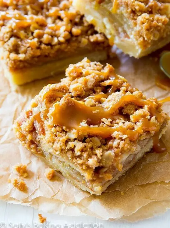 Salted Caramel Apple Pie Bars