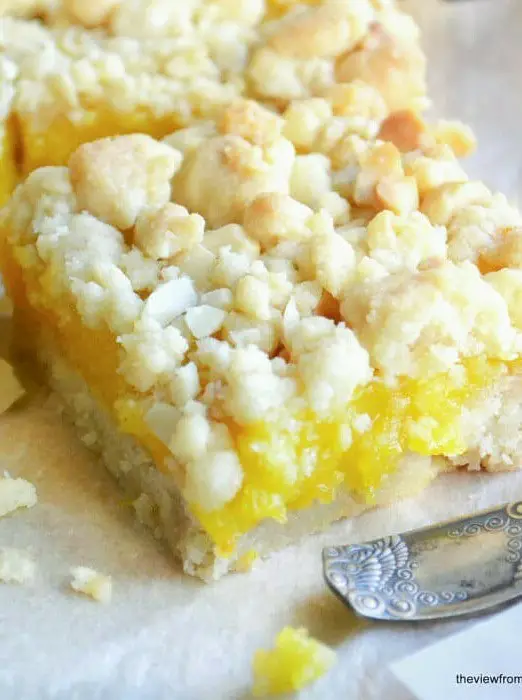 Meyer Lemon Macadamia Crumble Squares