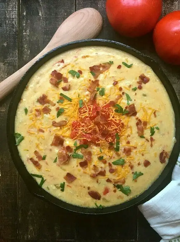 Southern Spicy Tomato-Cheese Grits