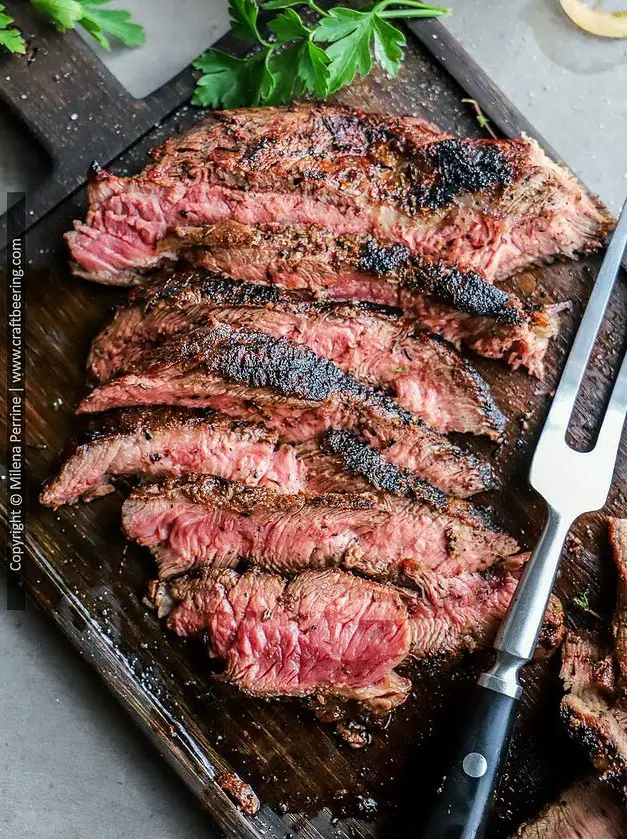 Grilled Flat Iron Steak with Cowboy Butter