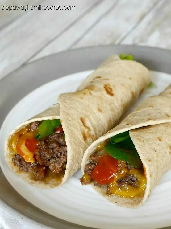 Low Carb Cheeseburger Wraps