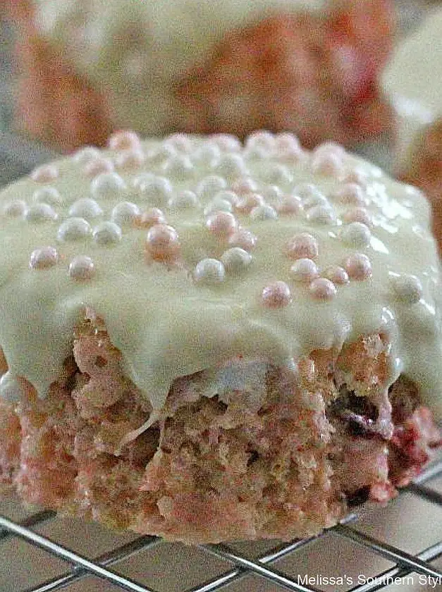 Strawberries and Cream Krispies Treats