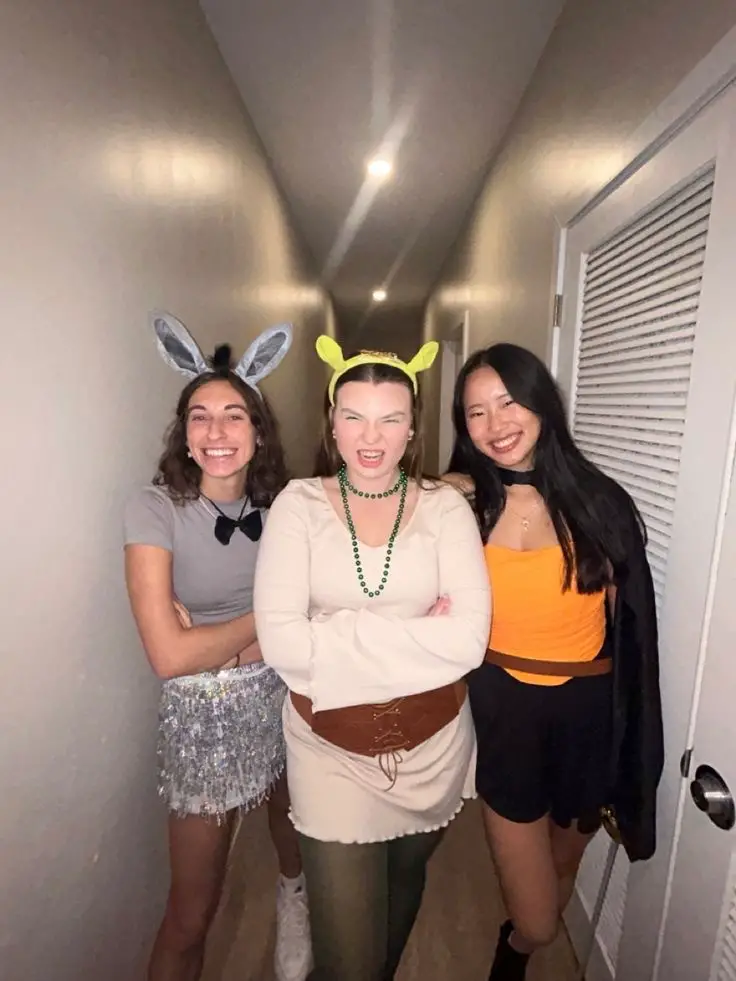 SHREK, DONKEY, AND PUSS IN BOOTS