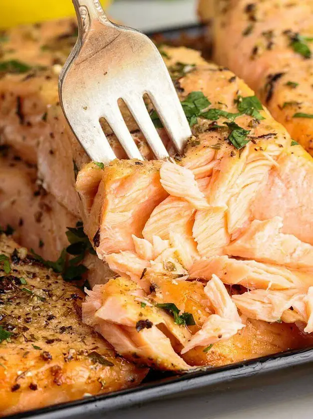 Air Fryer Salmon with Lemon Garlic Rub