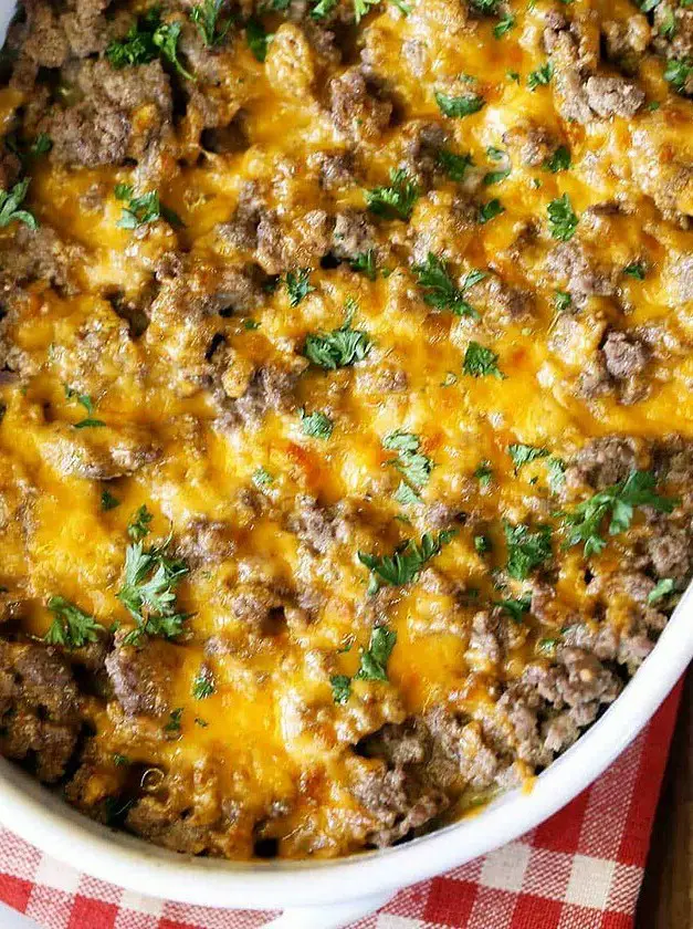 Keto Ground Beef Casserole