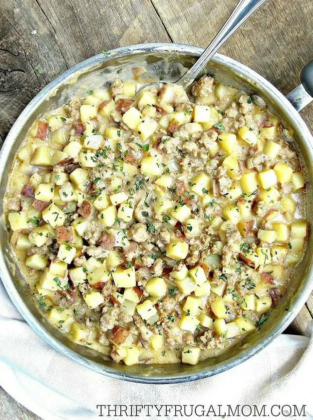 Creamy Sausage and Potatoes