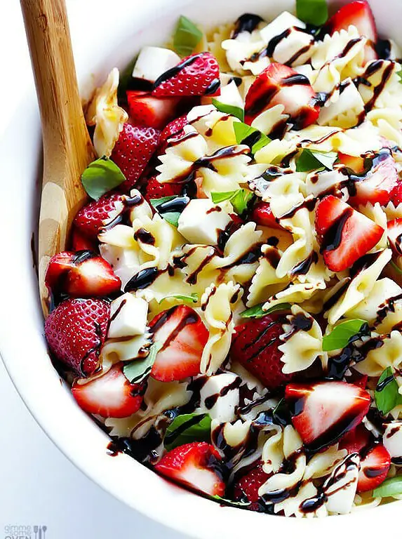 Strawberry Caprese Pasta Salad