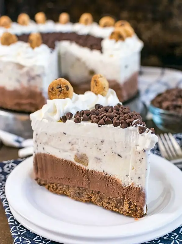 Chocolate Chip Cookie Dough Ice Cream Cake