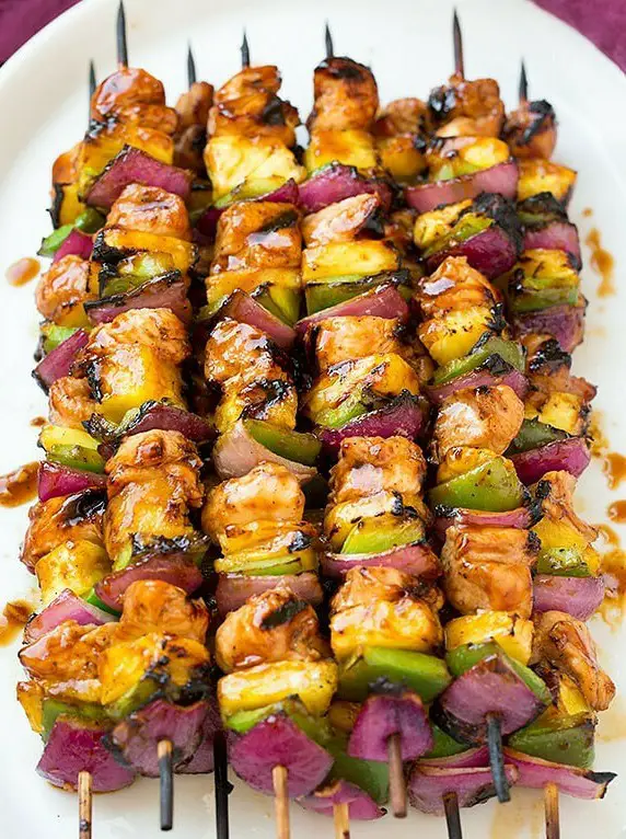 Hawaiian Chicken Kebabs