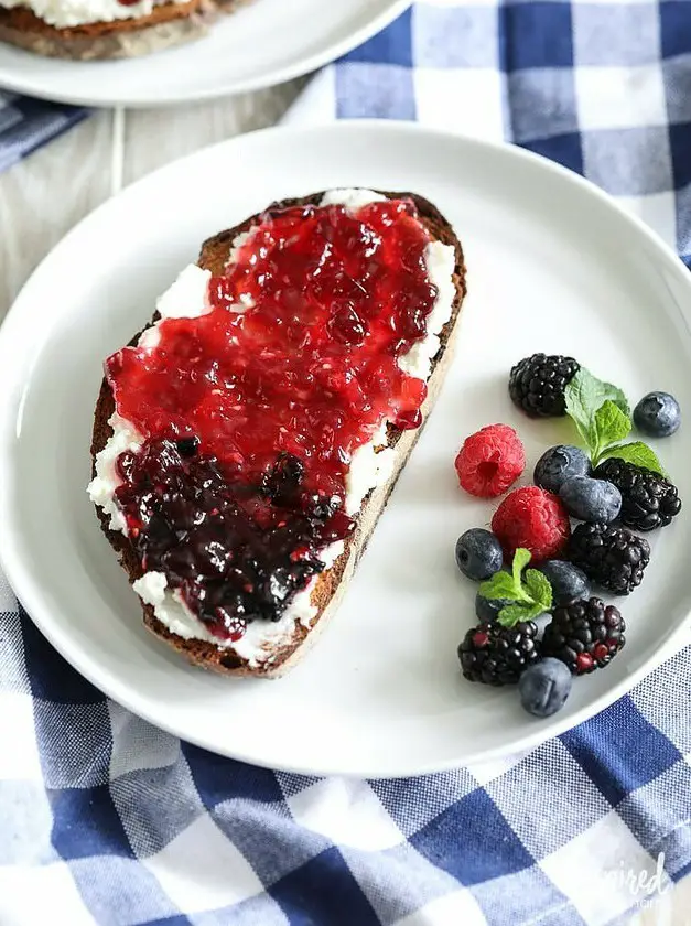 Ricotta Toast with Three Jams