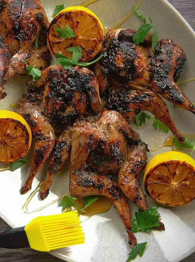 Honey and Lemon Grilled Quail