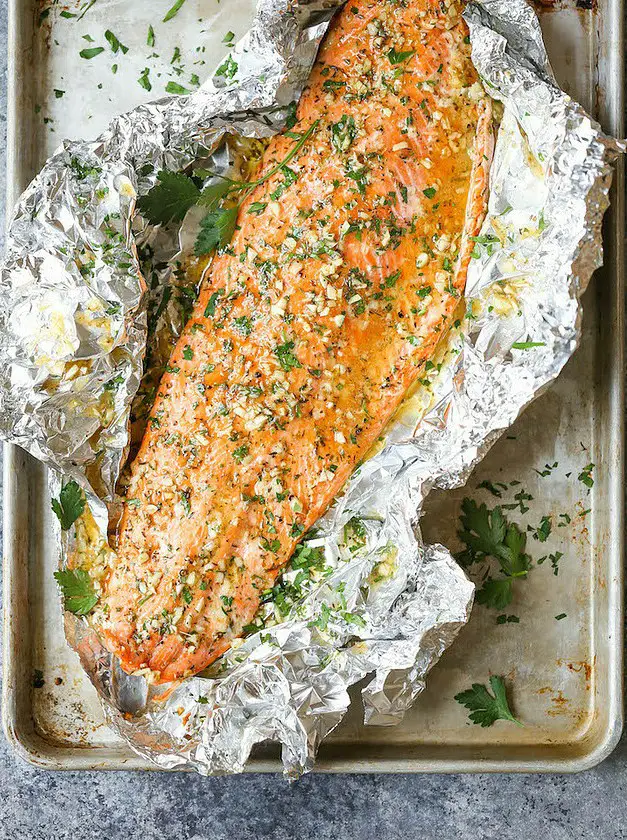 Garlic Butter Salmon in Foil