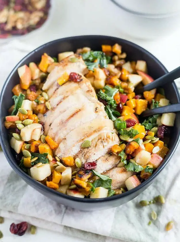 Fall Salad with Chicken, Apples and Butternut Squash