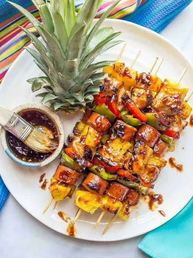 Teriyaki Chicken Pineapple Kabobs