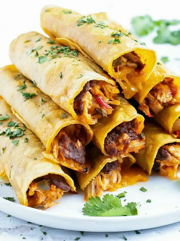 Baked Chicken Taquitos