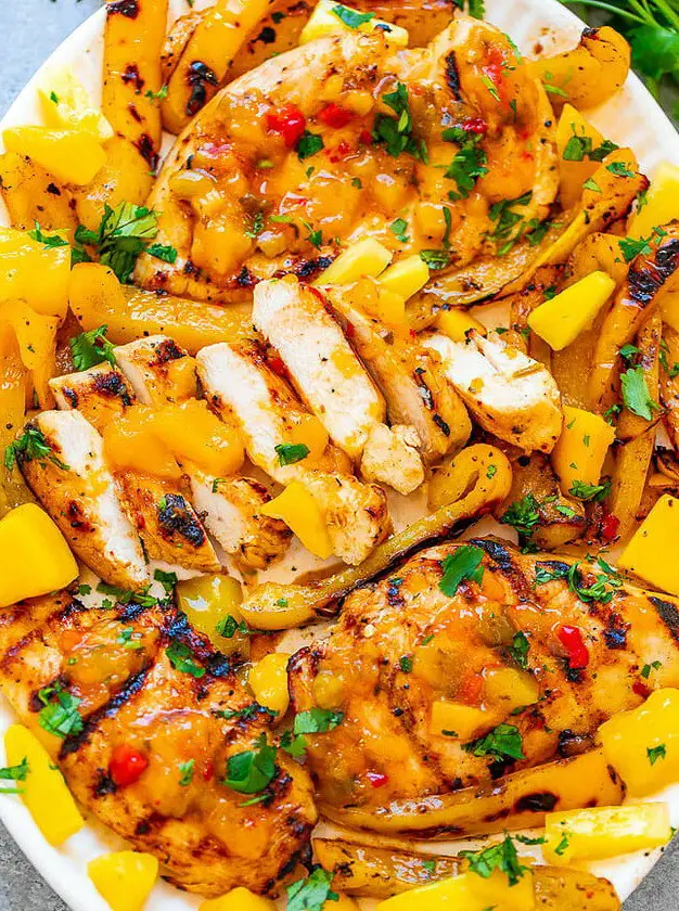 Grilled Mango Pineapple Chicken