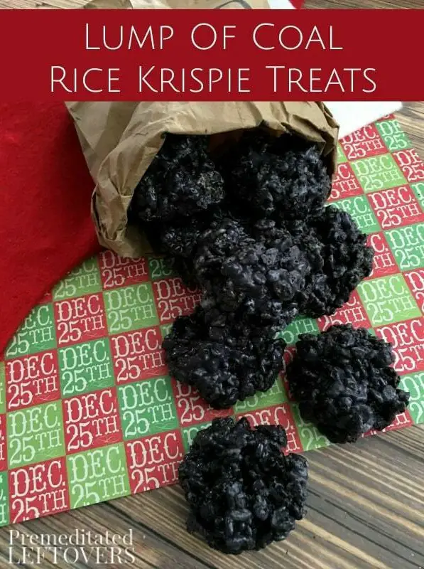 Lump of Coal Rice Krispie Treats