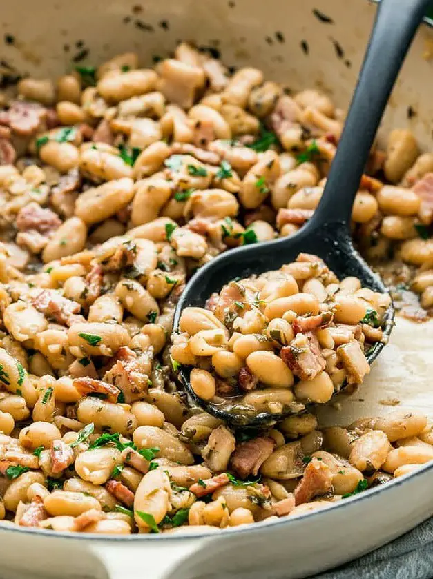 White Beans with Bacon and Herbs