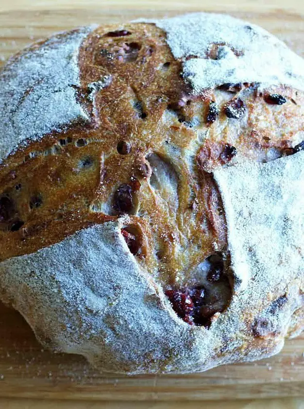 Sourdough Cranberry Walnut Bread