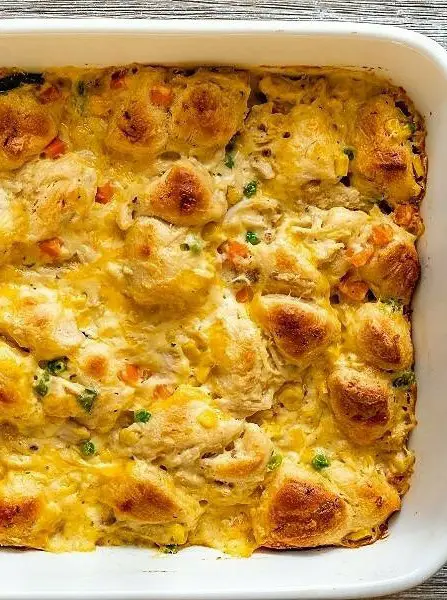 Chicken Pot Pie Bubble Up Casserole