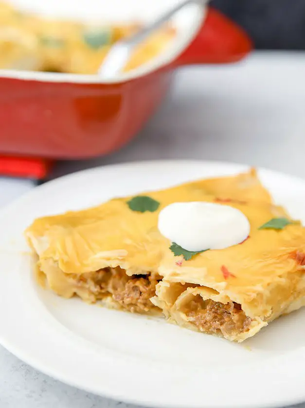 Beef Enchiladas with Cheese Sauce