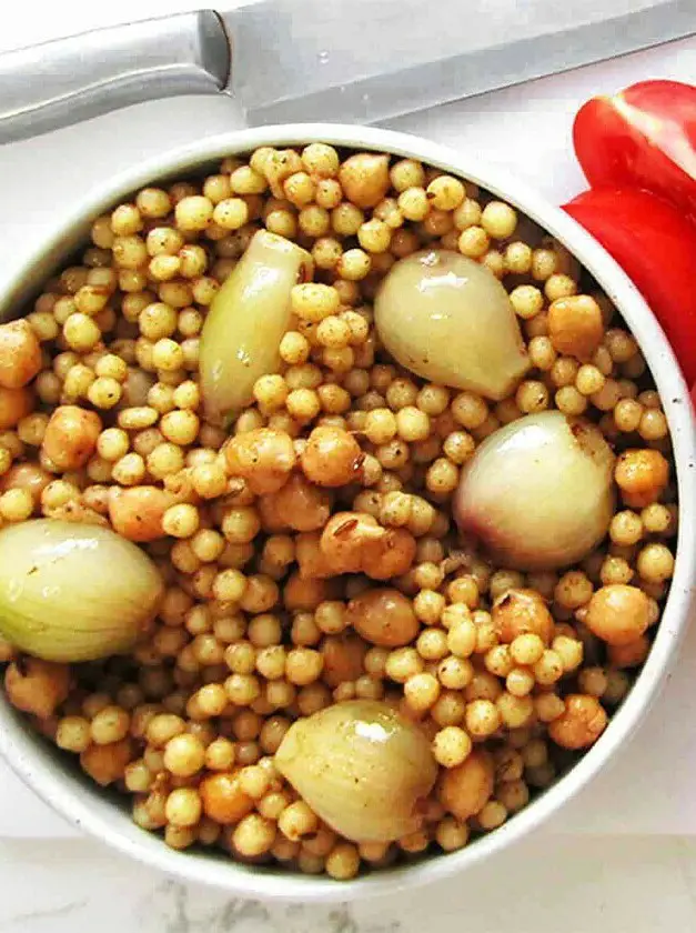 Lebanese Pearl Couscous (Moghrabieh)