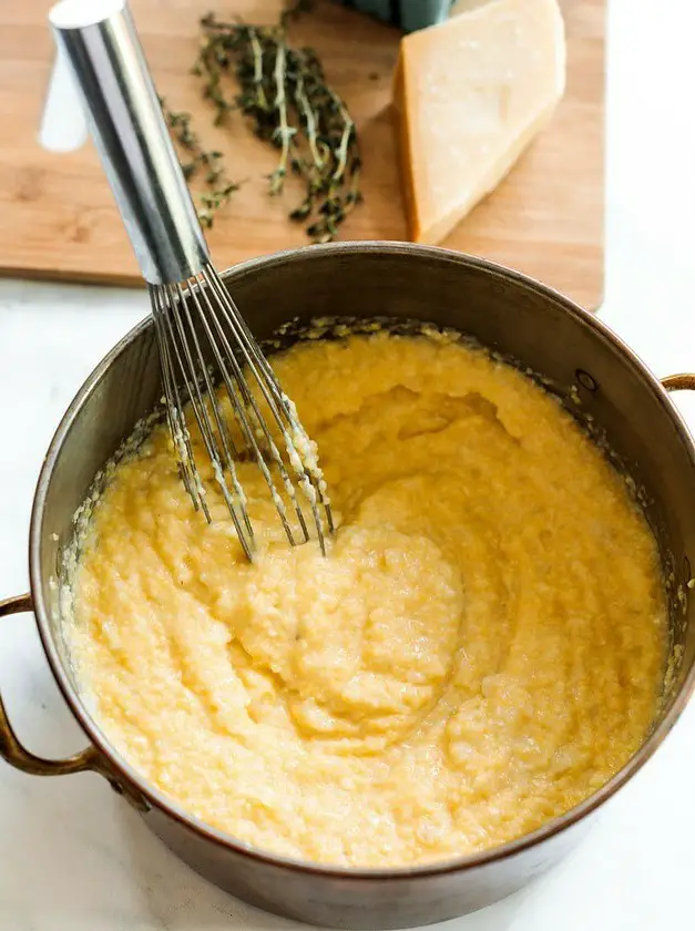 Cheesy Garlic Polenta