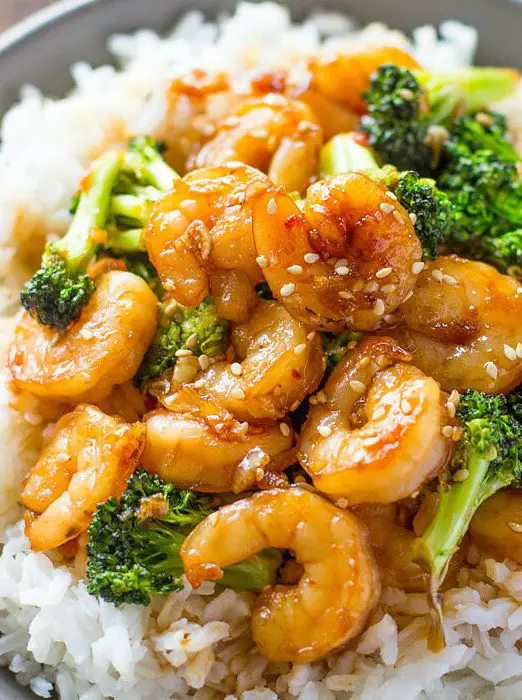 Quick Honey Garlic Shrimp and Broccoli