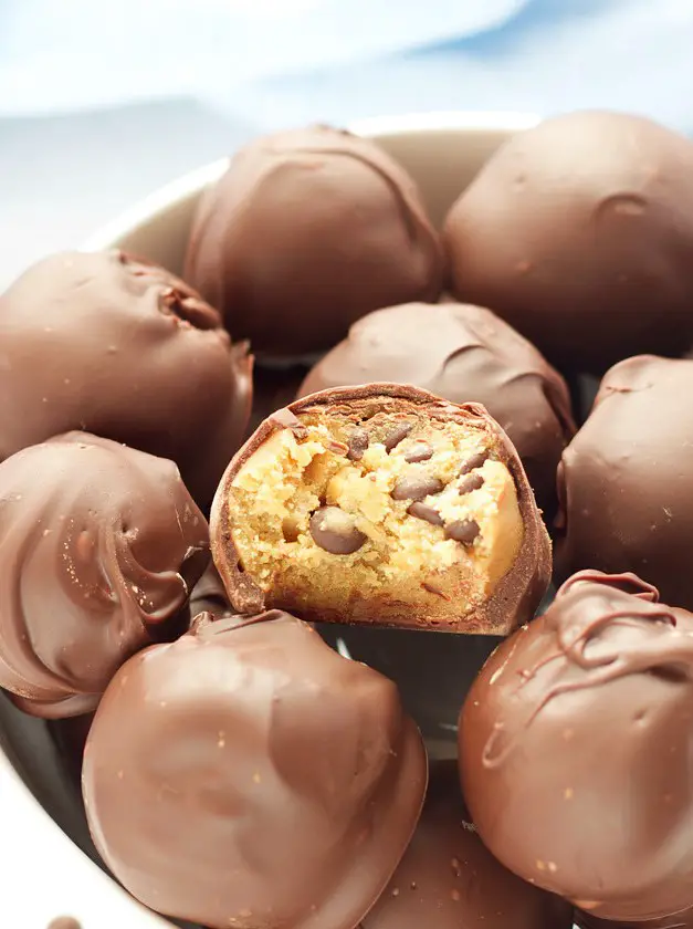 Chocolate Dipped Cookie Dough Bites