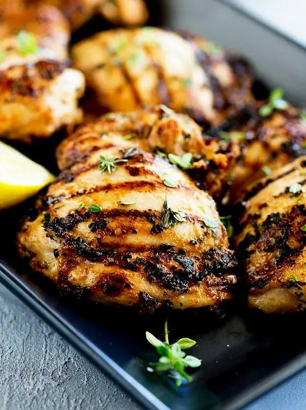 Grilled Apple Cider Thyme Chicken